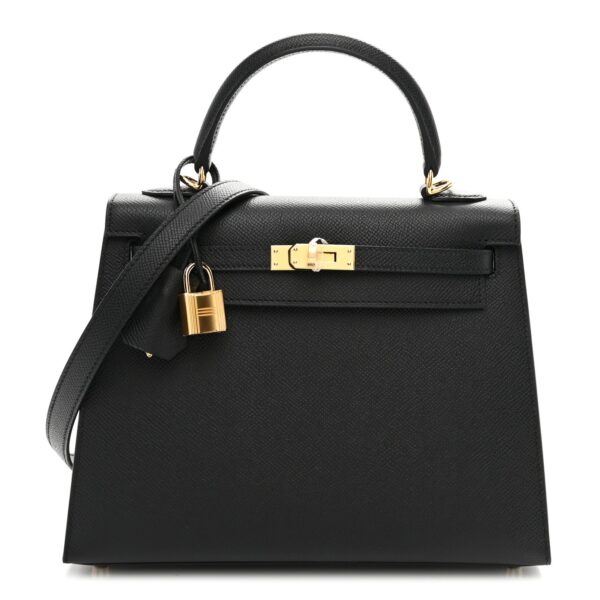 Hermès Epsom Kelly Sellier 25 Black