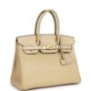 Hermès Birkin 30 Parchemin Ostrich Gold Hardware