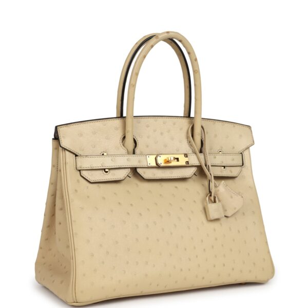 Hermès Birkin 30 Parchemin Ostrich Gold Hardware