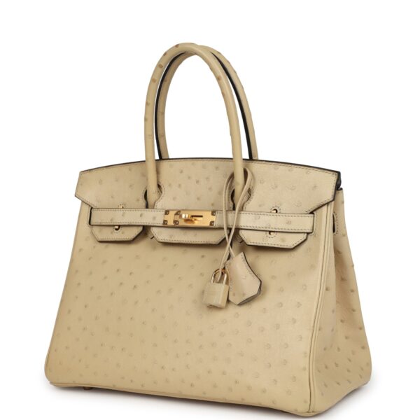 Hermès Birkin 30 Parchemin Ostrich Gold Hardware