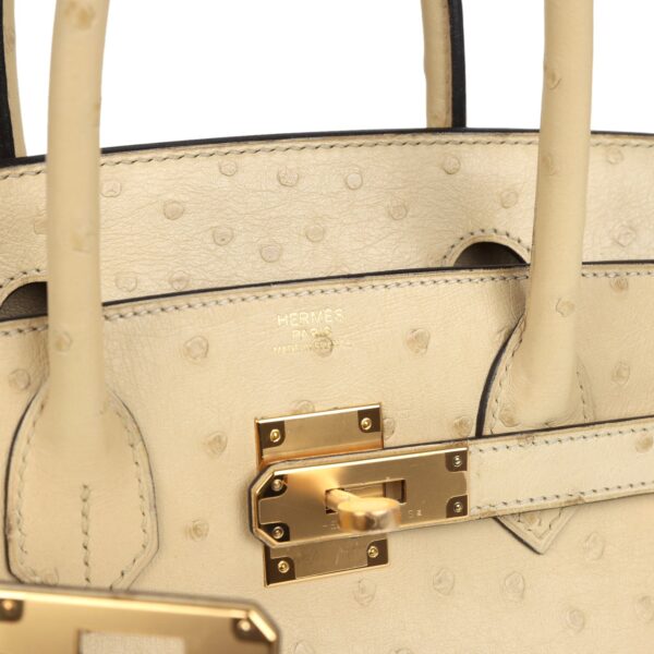 Hermès Birkin 30 Parchemin Ostrich Gold Hardware