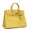 H-B-260123-8-02 Hermès Birkin 35 Mimosa Matte Alligator Palladium Hardware