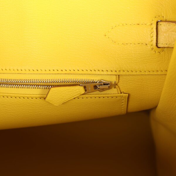 H-B-260123-8-10 Hermès Birkin 35 Mimosa Matte Alligator Palladium Hardware