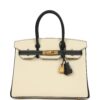 Hermès Birkin 30 Craie, Black Epsom Brushed Gold Hardware