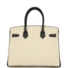 H-B-260126-1-05 Hermès Birkin 30 Craie, Black Epsom Brushed Gold Hardware