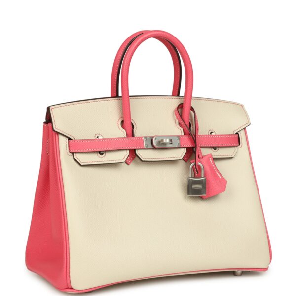 Hermès Birkin 25 Craie, Rose Azalee Epsom Brushed Palladium Hardware