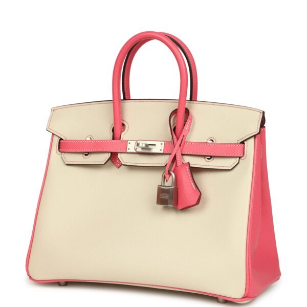 Hermès Birkin 25 Craie, Rose Azalee Epsom Brushed Palladium Hardware