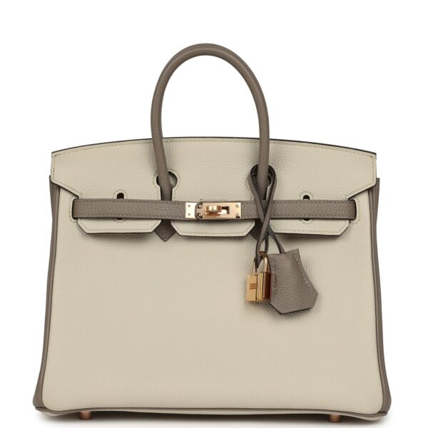 Hermès Birkin 25 Beton, Gris Asphalt Togo Rose Gold Hardware