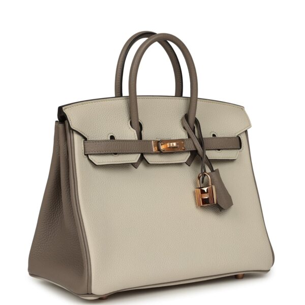 Hermès Birkin 25 Beton, Gris Asphalt Togo Rose Gold Hardware