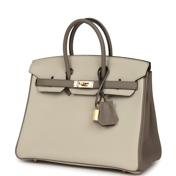 Hermès Birkin 25 Beton, Gris Asphalt Togo Rose Gold Hardware