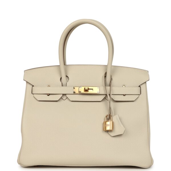 H-B-260505-1-01 Hermès Birkin 30 Craie Togo Rose Gold Hardware
