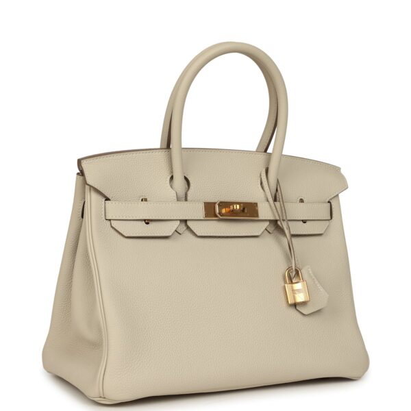 H-B-260505-1-02 Hermès Birkin 30 Craie Togo Rose Gold Hardware