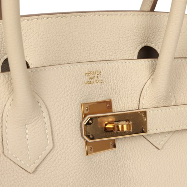 H-B-260505-1-08 Hermès Birkin 30 Craie Togo Rose Gold Hardware