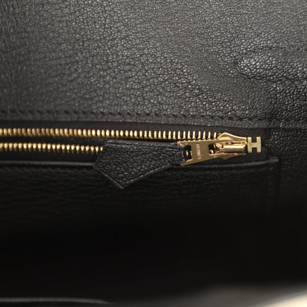 H-B-260511-5-10 Hermès Special Order (HSS) Birkin 25 Craie and Black Togo Brushed Gold Hardware