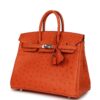H-B-260512-2-CL-03 Hermès Birkin 25 Tangerine Ostrich Palladium Hardware
