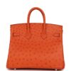 H-B-260512-2-CL-05 Hermès Birkin 25 Tangerine Ostrich Palladium Hardware