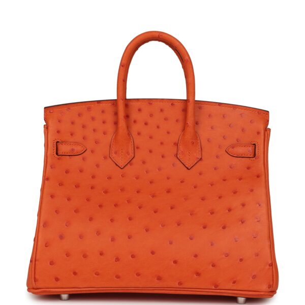 H-B-260512-2-CL-05 Hermès Birkin 25 Tangerine Ostrich Palladium Hardware