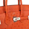 H-B-260512-2-CL-08 Hermès Birkin 25 Tangerine Ostrich Palladium Hardware