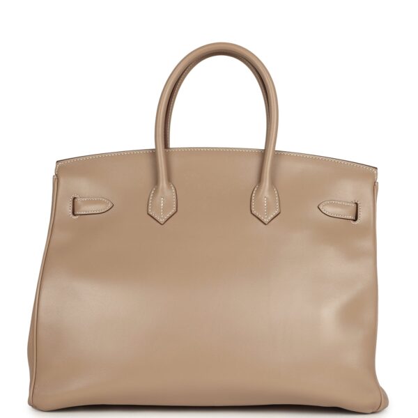 H-B-260601-8-05 Hermès Birkin 35 Argile Tadelakt Guilloche Palladium Hardware