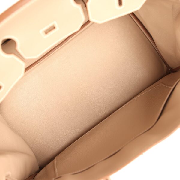 H-B-260601-8-09 Hermès Birkin 35 Argile Tadelakt Guilloche Palladium Hardware