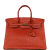 Hermès Birkin 35 Orange Matte Alligator Gold Hardware