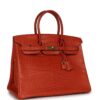 Hermès Birkin 35 Orange Matte Alligator Gold Hardware