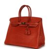 Hermès Birkin 35 Orange Matte Alligator Gold Hardware