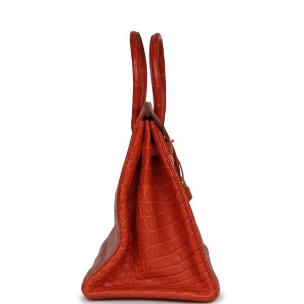 Hermès Birkin 35 Orange Matte Alligator Gold Hardware