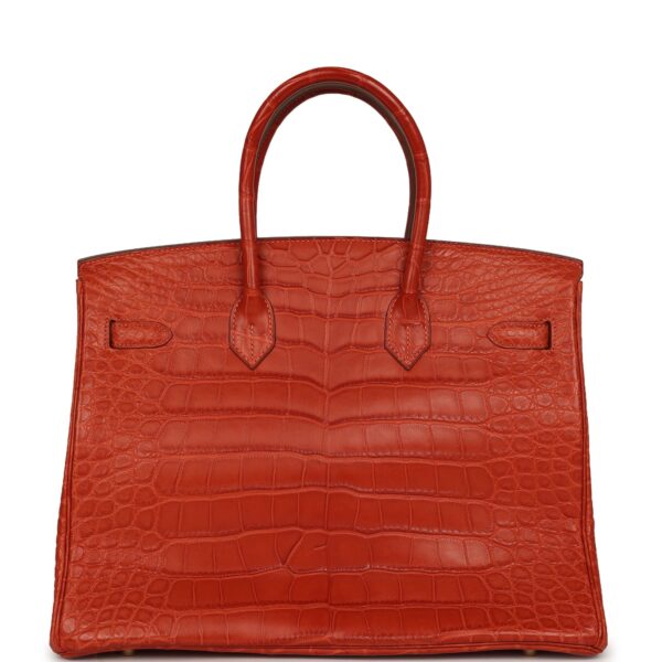 Hermès Birkin 35 Orange Matte Alligator Gold Hardware