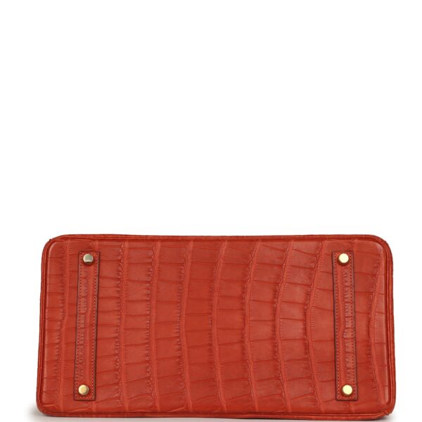 Hermès Birkin 35 Orange Matte Alligator Gold Hardware