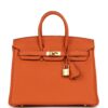 H-B-260613-1-01 (1) Hermès Birkin 25 Orange Togo Gold Hardware