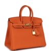 H-B-260613-1-02 Hermès Birkin 25 Orange Togo Gold Hardware