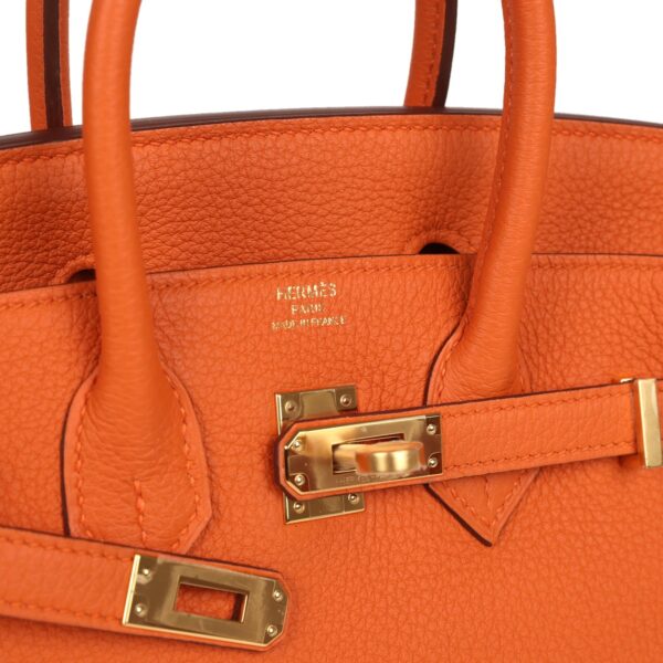 H-B-260613-1-08 Hermès Birkin 25 Orange Togo Gold Hardware