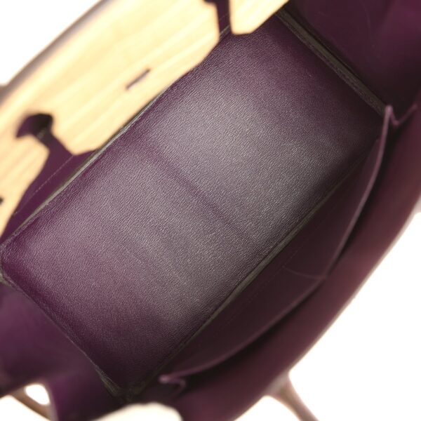 Hermès Special Order (HSS) Birkin 30 Poussiere, Amethyst Matte Alligator Palladium Hardware
