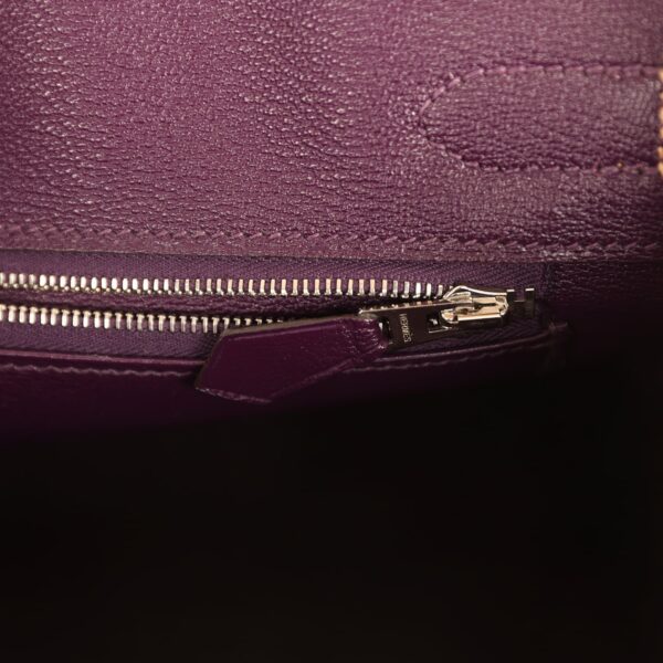 Hermès Special Order (HSS) Birkin 30 Poussiere, Amethyst Matte Alligator Palladium Hardware