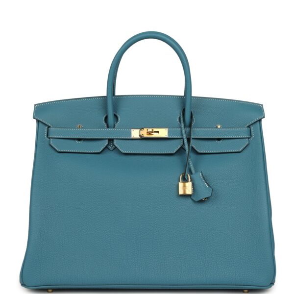 H-B-260618-13-01 Hermès Birkin 40 Blue Jean Togo Gold Hardware