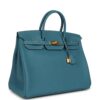 H-B-260618-13-02 Hermès Birkin 40 Blue Jean Togo Gold Hardware