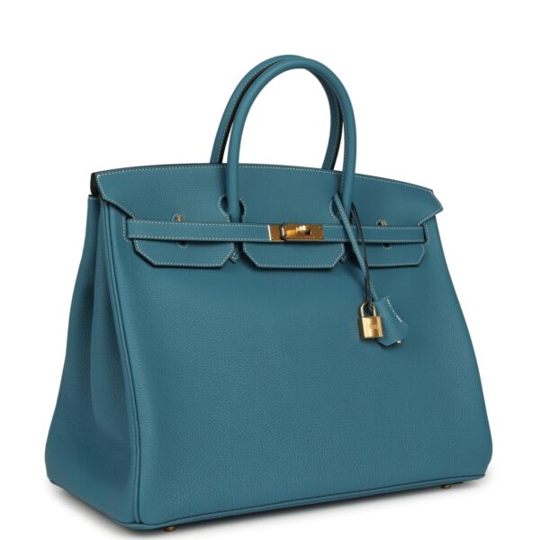 H-B-260618-13-02 Hermès Birkin 40 Blue Jean Togo Gold Hardware