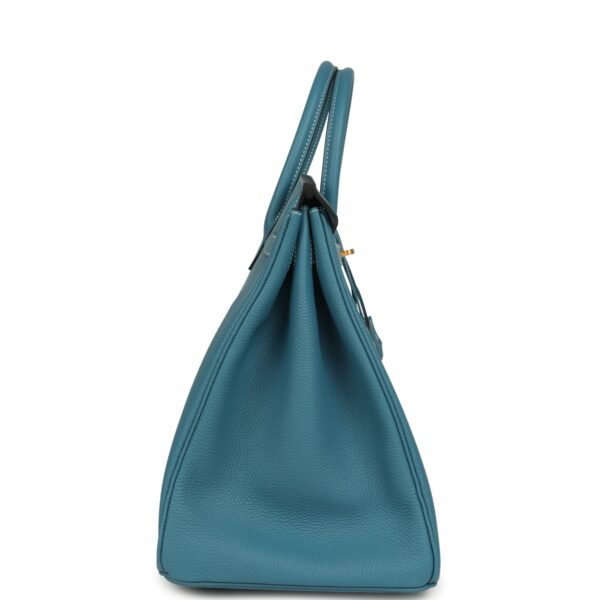 H-B-260618-13-04 Hermès Birkin 40 Blue Jean Togo Gold Hardware