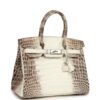 Hermès Birkin 30 Himalaya Niloticus Crocodile Palladium Hardware