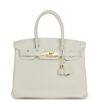 Hermès Birkin 30 White Clemence Gold Hardware