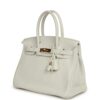 Hermès Birkin 30 White Clemence Gold Hardware