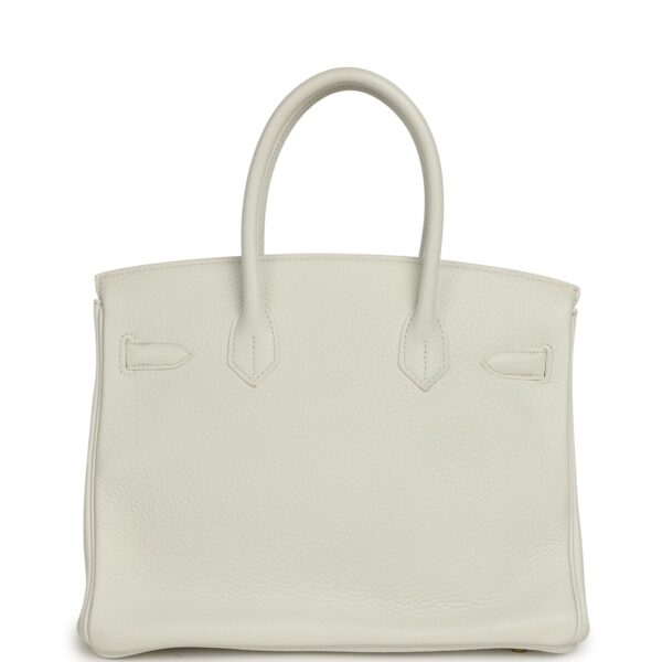 Hermès Birkin 30 White Clemence Gold Hardware