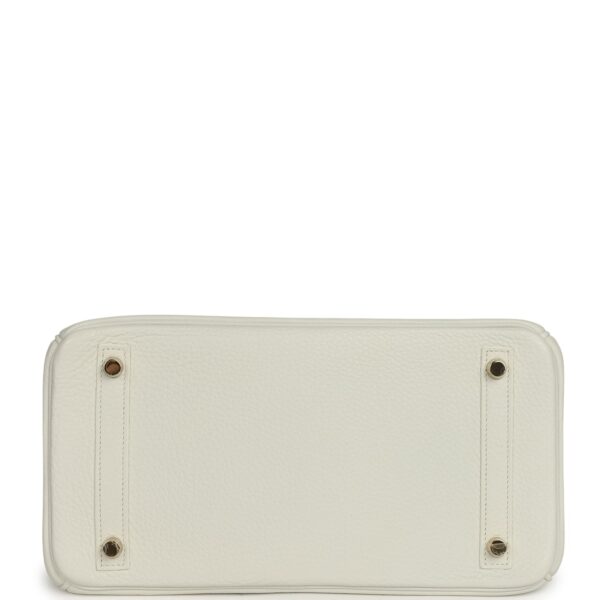 Hermès Birkin 30 White Clemence Gold Hardware