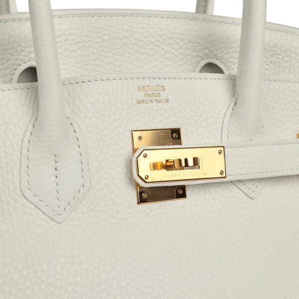 Hermès Birkin 30 White Clemence Gold Hardware