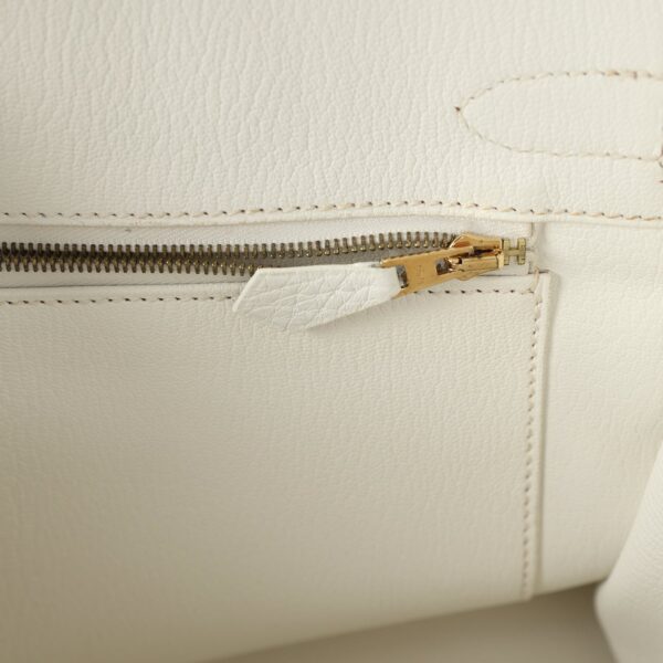 Hermès Birkin 30 White Clemence Gold Hardware