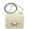 Hermès Constance 18 Clouté Cream Box Palladium Hardware