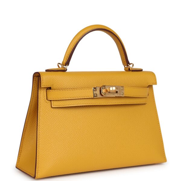 Hermès Kelly Sellier 20 Jaune Ambre Epsom Gold Hardware