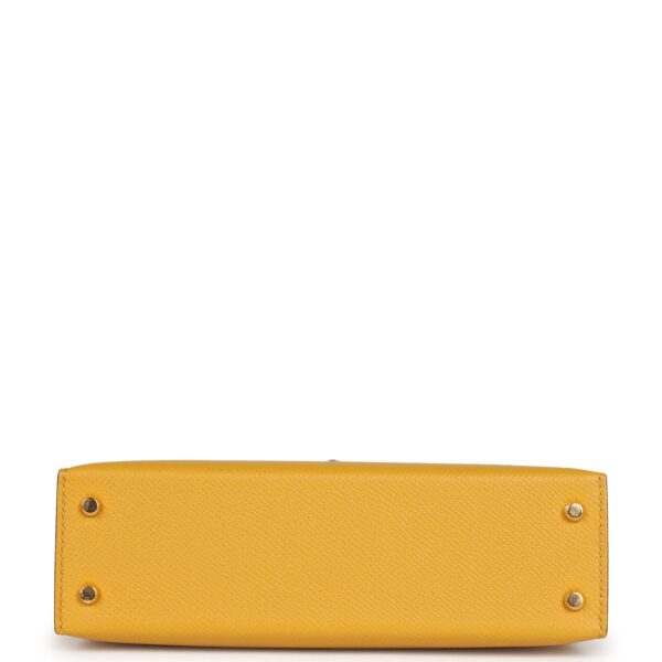 Hermès Kelly Sellier 20 Jaune Ambre Epsom Gold Hardware