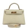 H-K-260115-7-WH-01 Hermès Kelly Sellier 20 Beton Matte Alligator Gold Hardware